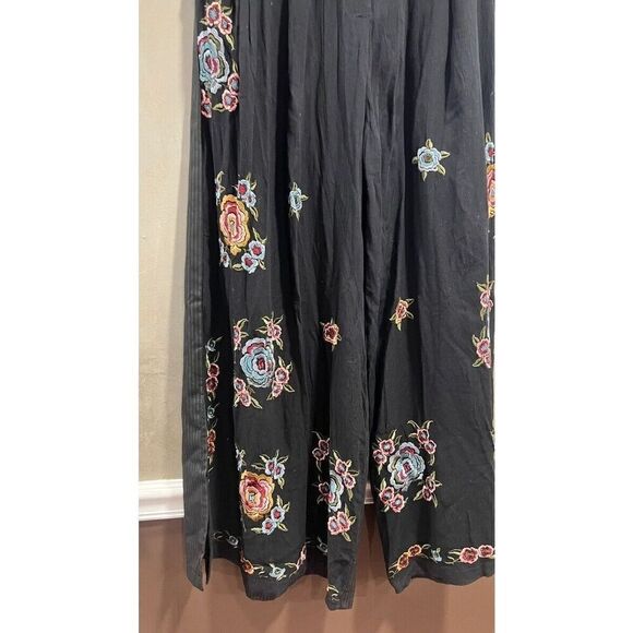 Free People Florence Embroidered Pants Striped Boho Floral Size 6 NEW - Picture 5 of 6